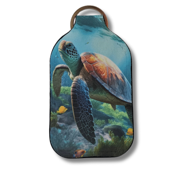 Sea Turtle Hand Sanitizer Bottle Holder W/Key Ring