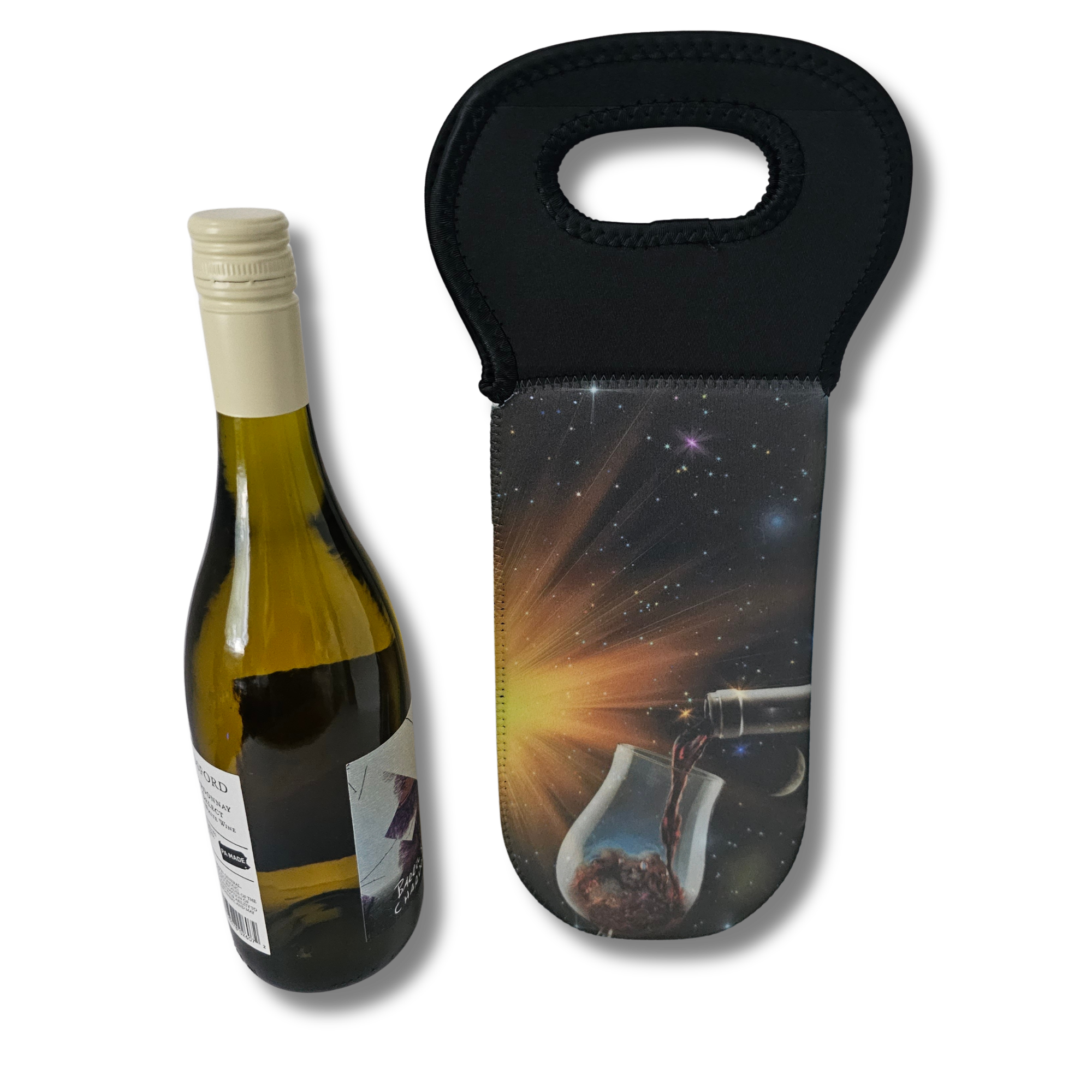 Neoprene Wine Bottle Tote | Insulated Wine Carrier - Image 2
