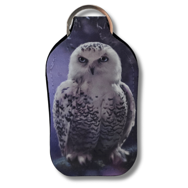 Owl Hand Sanitizer Bottle Holder W/ Key Ring