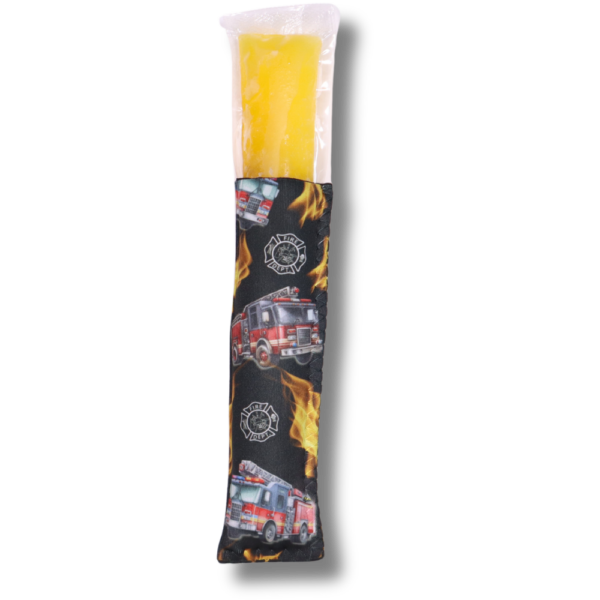 Reusable Decorative Neoprene Treat Sleeves - Fire Trucks