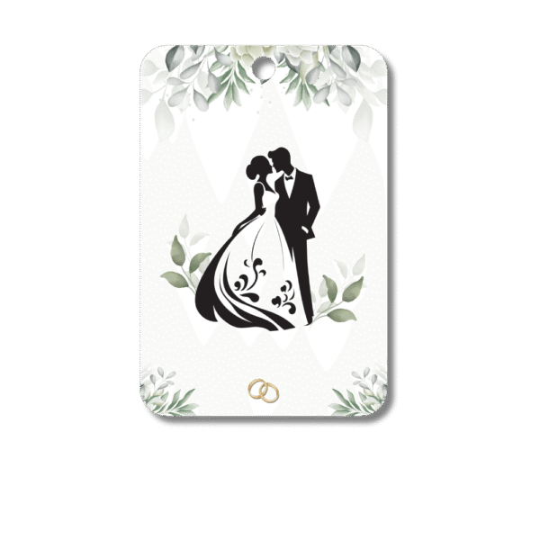 Money Card - Bride & Groom Silhouette & Greenery| 2 Versions