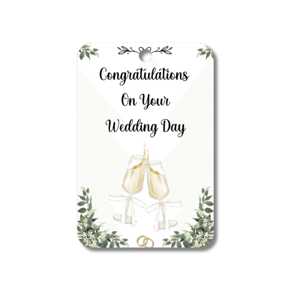 Money Card- Congratulations On Your Wedding Day| Glasses &Flowers