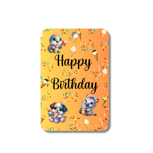 Money Card - Happy Birthday| Baby Animals | Ice Cream & Sprinkles