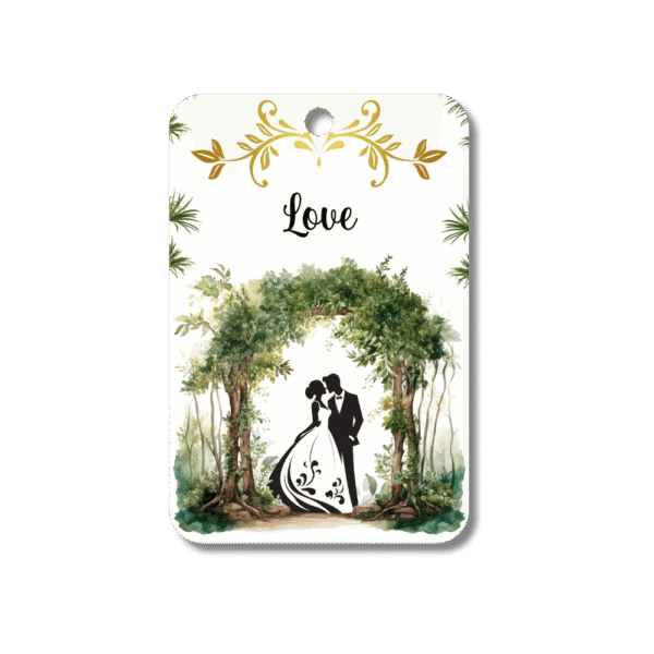 Money Card - Bride & Groom Silhouette | Love| Tree Arch