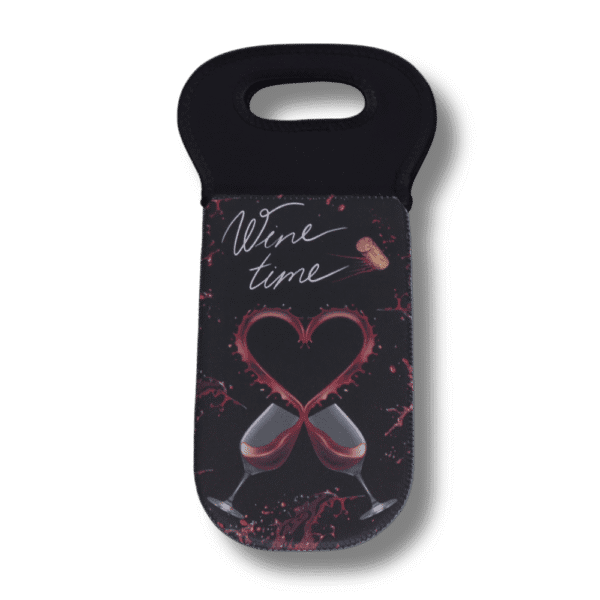 Neoprene Wine Bottle Tote | Insulated Wine Carrier | Wine Time
